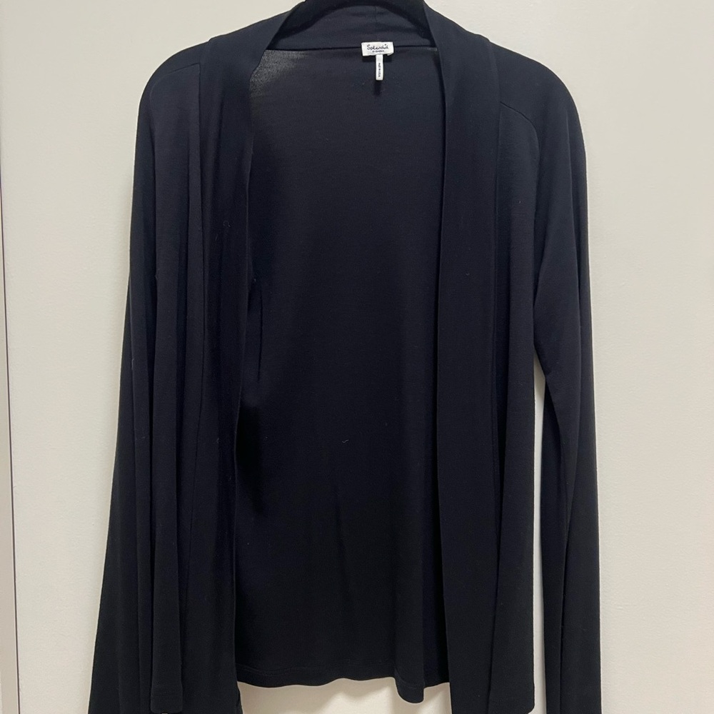 Splendid Black Long Sleeve Cardigan - Drapey Front